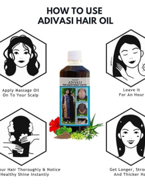 100% original Adivasi Neelgiri Herbal Hair Oil 100ml (Pack of 2)