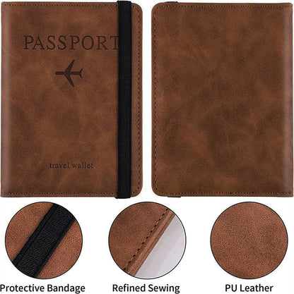 PU Leather Travel Document Holder for Men & Women