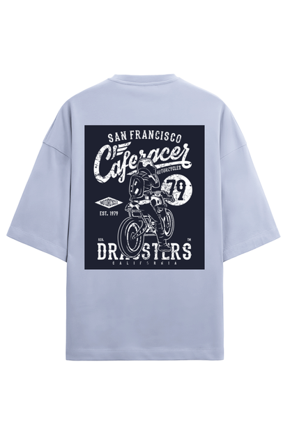 Unisex Terry Oversized T-Shirt Printed Cafe Racer