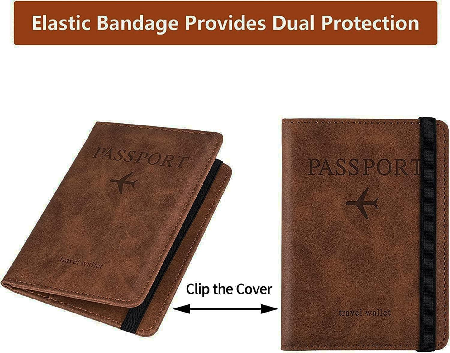 PU Leather Travel Document Holder for Men & Women