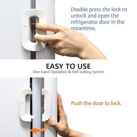 Refrigerator Lock l Cabinet Locks with Strong Adhesive