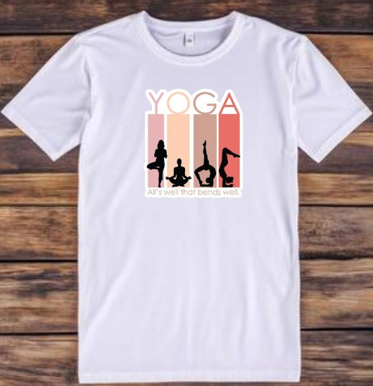 All's Well That Bends Well Yoga T-Shirt | Regular fit