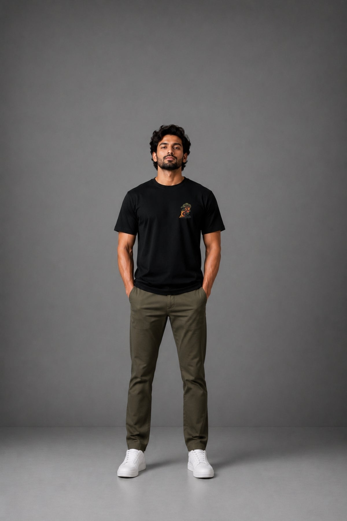 Burning Bonsai Tee – Premium Graphic T-Shirt