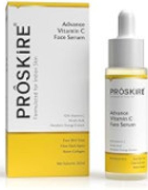 Proskire 10% Advance Vitamin C Serum With Ferulic Acid, For Dark Spots Pigmentation & Glowing Face - 30 ml (Pack of 2)