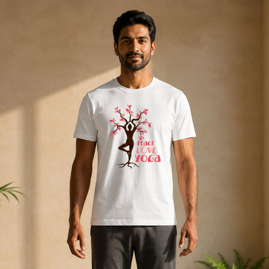 Peace Love Yoga T-Shirt | Regular fit