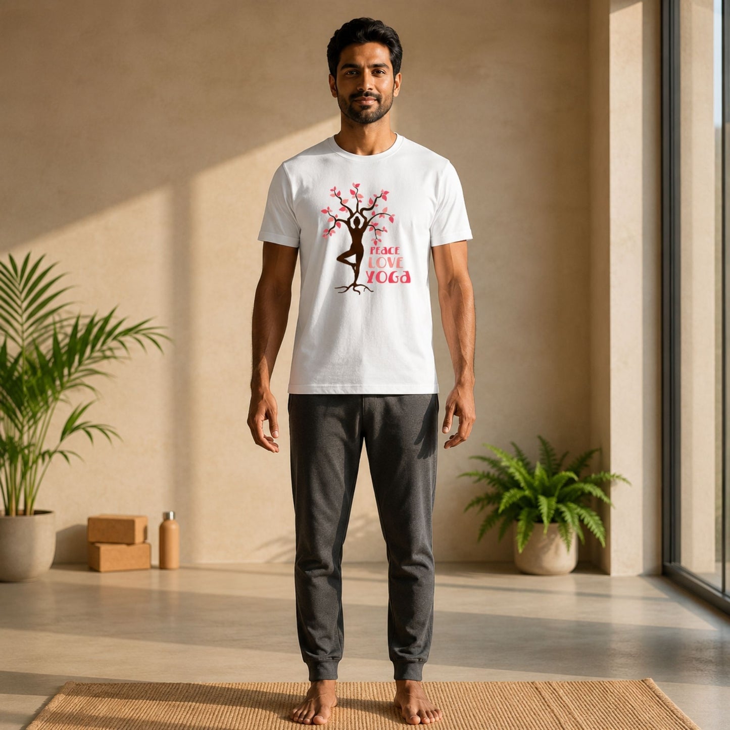 Peace Love Yoga T-Shirt | Regular fit