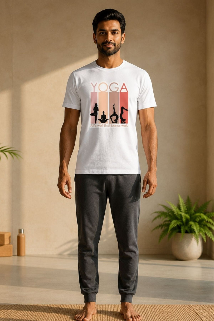 All's Well That Bends Well Yoga T-Shirt | Regular fit