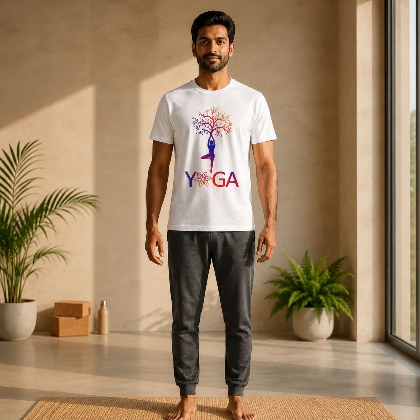 Tree of Balance Yoga T-Shirt | Regular fit