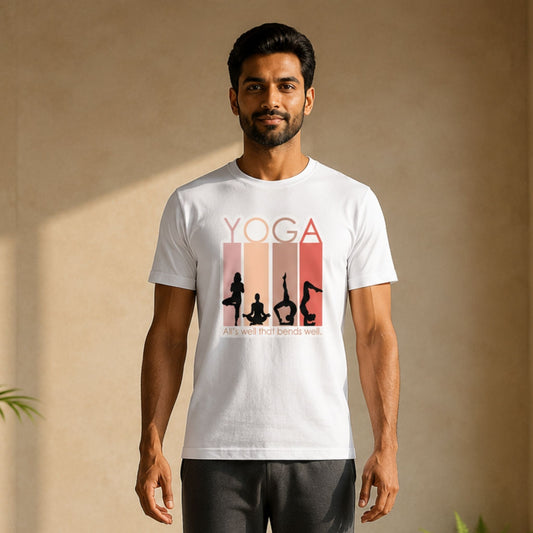All's Well That Bends Well Yoga T-Shirt | Regular fit