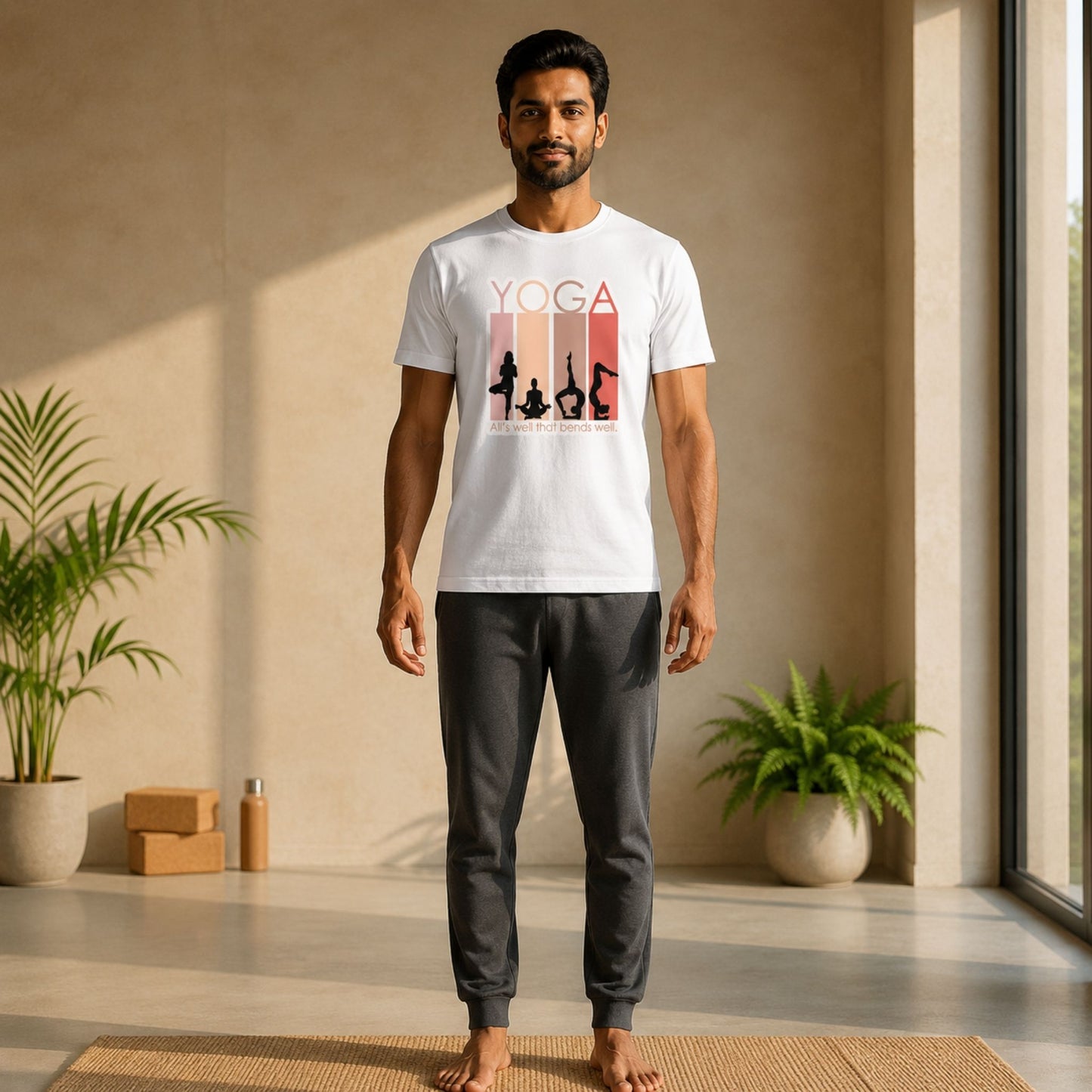 All's Well That Bends Well Yoga T-Shirt | Regular fit
